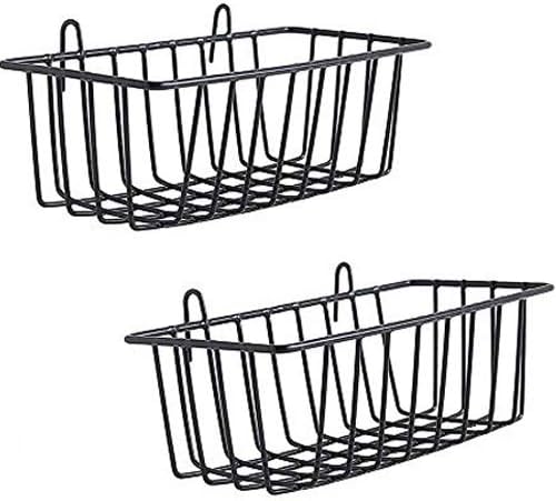 WUZILIN 2 PCS Shelf for Design Metal Wall Grille, Shelf Design Grid Photo Wall Used for Lattice Photo Wall 23.5x12x8cm, Black