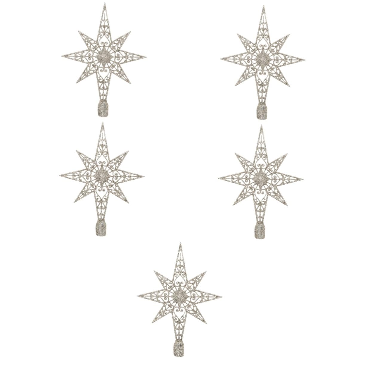 IMIKEYA 5 Pièces Arbre De Noël Top Étoile Ornement Étoile De Noël Décoration De Ornement d'arbre De Étoile Décoration Ment De Ment d'e De Décoration