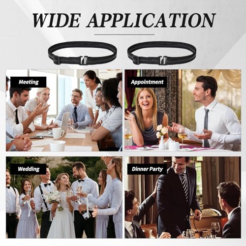 2 Stück Hemdhalter Herren, Hosengürtel Halten Hemden Unsichtbar Elastischer Gürtel Men Shirt Stays Elastisches Pulloverband Unsichtbarer Damengürtel mit Flacher Schnalle Rutschfest Verstellbar