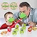 Frog Mask with Blow Tongue,Frog Tongue Game with Blowing Air,Insect Cardboard Included, Multiplayer Game (Four People Fighting)