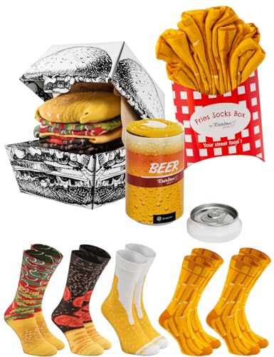 Chaussettes Meal Socks Box originale à offrir en cadeau de 5 paires colorées