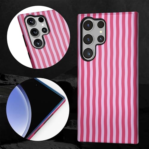 Coque Samsung S24 Ultra HL2 hybride double couche à rayures