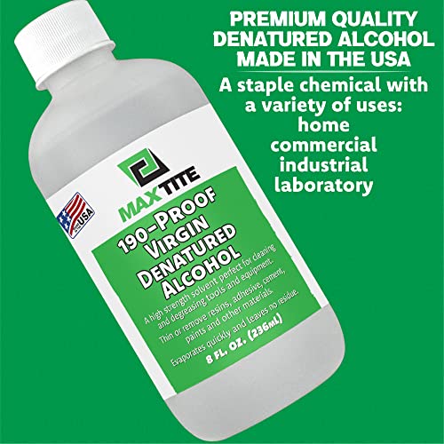 Image of MAXTITE 190-Proof Virgin Denatured Alcohol (8oz, 1)