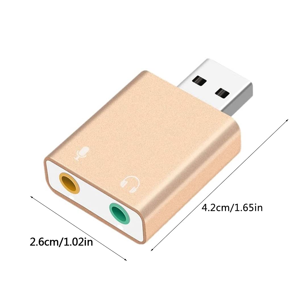 Scheda audio esterna USB 2.0 7.1 adattatore surround per PC apparecchiature analogiche e digitali Adattatore USB con microfono