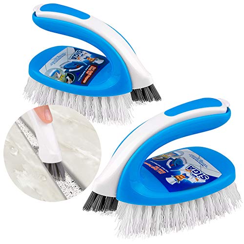 MR.SIGA 2 en 1 Brosse Joints Brosse à récurer pour pinceau Brosse pour salle de bain carrelage cuisine et le ménage, lot de 2 pièces