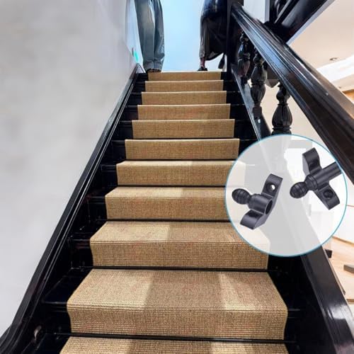 Brass Stair Runner Rods Set - 3/5/10/12/15 Pack Carpet Fixator with Finials, 32in Gripper Rods for Stair Carpet Runners, Durable Home Decor Solution