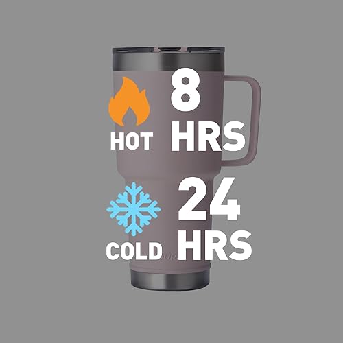 Miniatura 3 de TOURIT Vaso aislado de 30 onzas con asa y pajilla, tapa MagSlider reutilizable 3 en 1. Doble pared a prueba de sudor, libre de BPA para mantener las