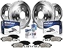 Detroit Axle - Front Rear Disc Rotors + Ceramic Brake Pads Replacement for Nissan Frontier Xterra Suzuki Equator - 10pc Set
