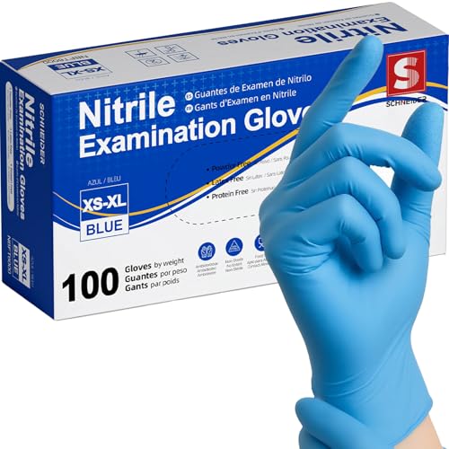30% Off 100 Count Blue Nitrile Exam Gloves - Latex Free