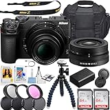 Nikon Z30 Mirrorless Camera with NIKKOR Z DX 16-50mm f/3.5-6.3 VR Lens + 2pc 64GB Memory Cards + Photo and Video Editor + Filters + Tripod + Case & More (Renewed)