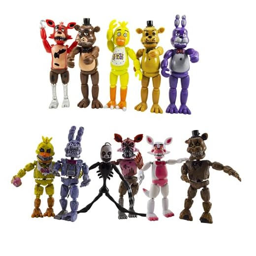 Toysvill FNAF Action Figures (Set of 11pcs) Inspired by Five Nights at Freddy's Toys, Jointed Dolls Perfect Collection and Gift