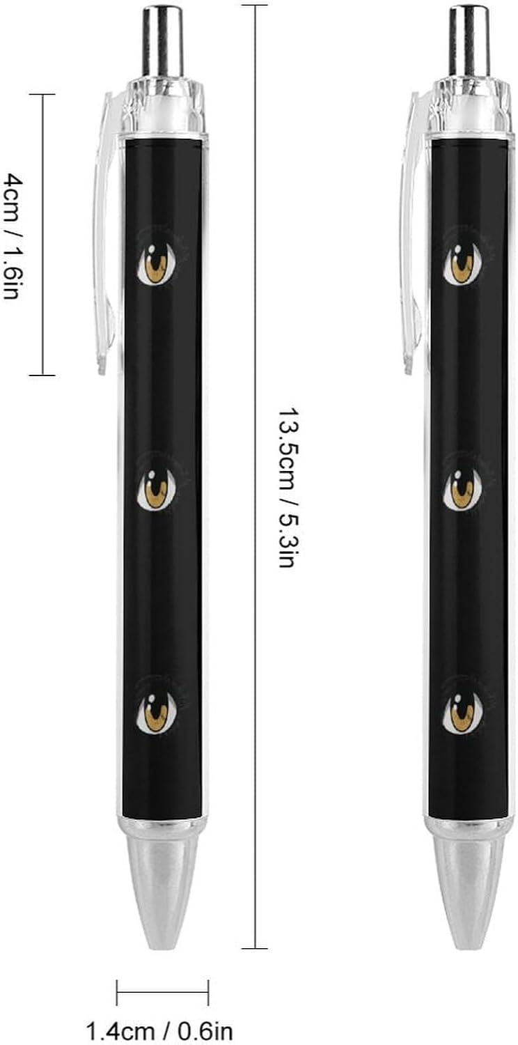 Anime Eyes Ballpoint Pen Black Ink Writing Pens 2 PCS image 2