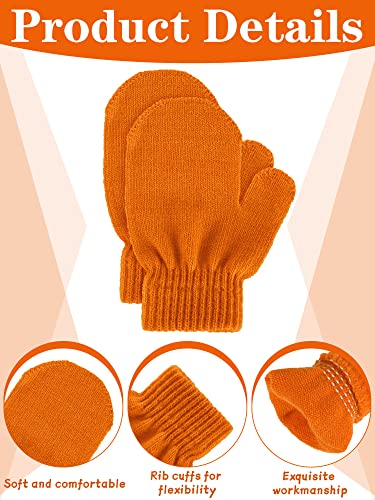 Image of Boao 5 Pairs Toddler Mittens Magic Stretch Black Kids Winter Knitted Gloves Multicolor Newborn Warm Gloves for Boys and Girls