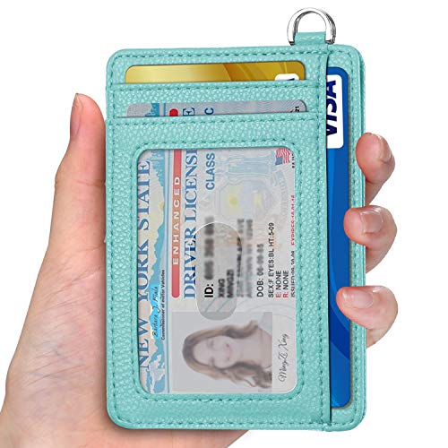 Image of Slim Minimalist Front Pocket Wallet, RFID Blocking Credit Card Holder Wallet with Detachable D-Shackle for Men Women