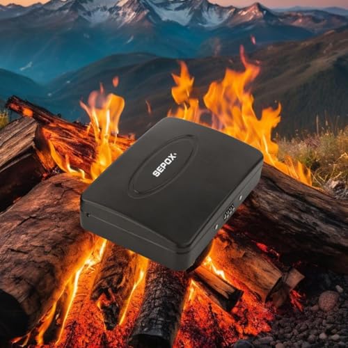 SEPOX® Water/Fire-Resistant Portable Security Case Lock Box Steel, Personal Travel Safe Storage Cabinet for Small Item, 3-Ft Cable, Ressetable Combination Lock for Dorm, Car, Sports, Office - Image 4