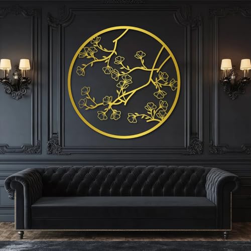 Décoration murale métal pour habiller un mur vide fleur blanche - 7