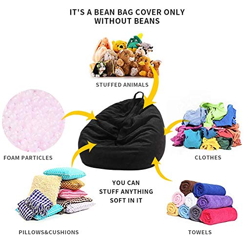 Nobildonna Bean Bag Chair Cover (No Filler) For Kids And Adults. Extra Large 300L Beanbag Stuffed Animal Storage Soft Premium Corduroy #TOP3