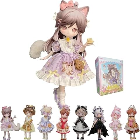 GNATAPIAY 1/12 BJD Dolls Blind Box,Kawaii BJD Dolls MITIAN Series-Magical Forest 1/12 Ball Jointed Doll Collectable Action Figure Posable Dress Up Doll for Girls Birthday Party Gift Toys Cover