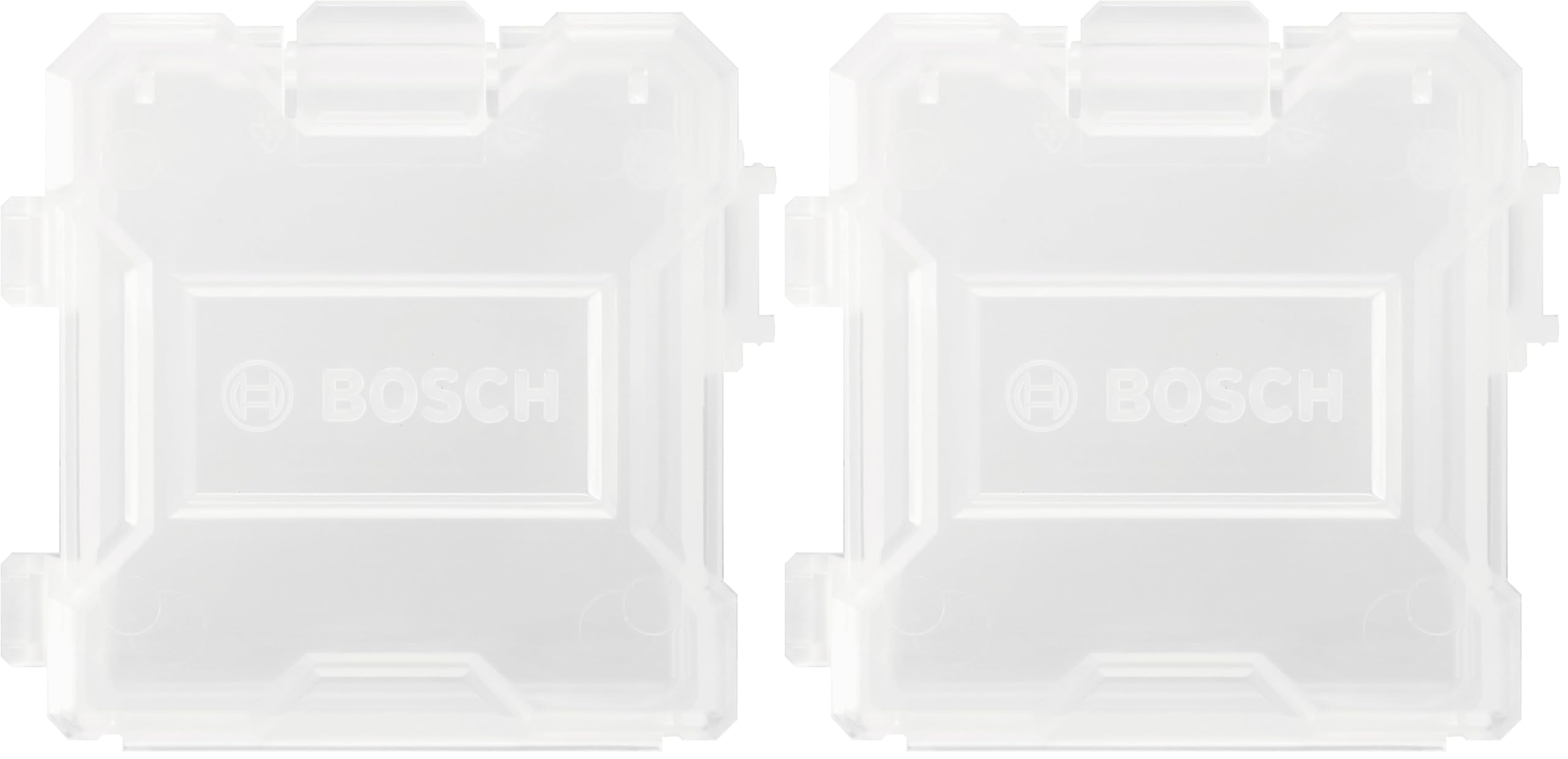BOSCH CCSBOXX 3 In. Clear Storage Box with Latch for Custom Case System for Storing Bits, Screws, Bolts and More (Pack of 2)