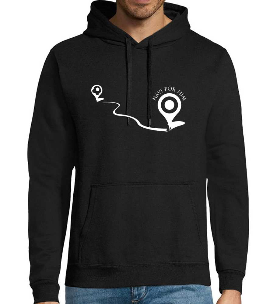 Piłka nożna Navi męska bluza z kapturem, czarny, 4XL