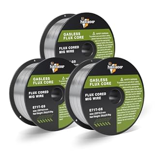 HAXIAOER Flux Core Welding Wire 0.9mm 1.0KG, E71T-GS MIG Welding Wire Mild Steel Gasless Welding Wire Without Gas-self Shielded Stainless Steel Wire for MIG Welders, 3 Pack
