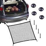Red de equipaje superelástica: el tamaño de la red universal de equipaje de 100 x 140 cm, se puede estirar hasta 60 x 80cm para un gran almacenamiento. Adecuado como kit de herramientas, dumbbells, fútbol, baloncesto, material de mascotas, decoración de emergencia, etc