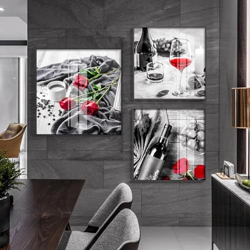 Toile pour salon KEBIA haute définition - Décoration murale sur toile de verre de vin raffinée