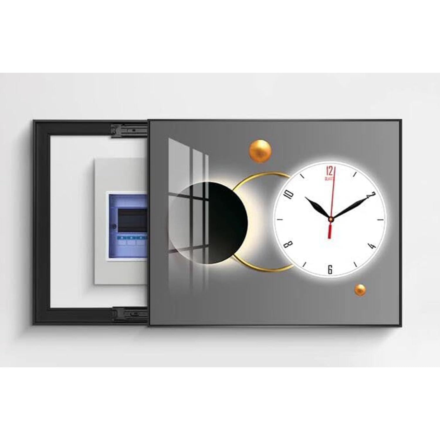 Copertura per contatore elettrico - Copertura decorativa per scatole dei fusibili, per uso interno, elemento decorativo, elegante protezione per contatori e fusibili, valorizza il design degli in
