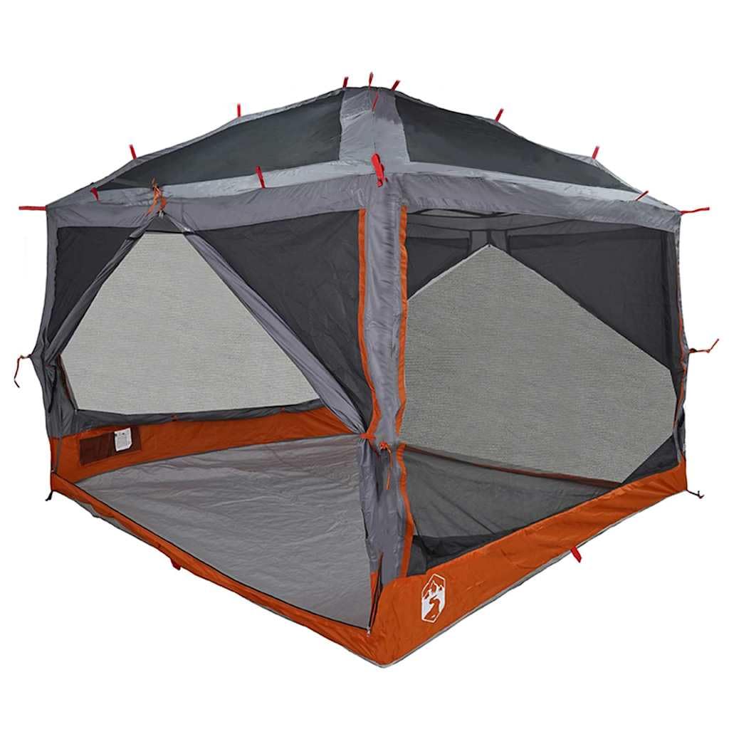 Tenda interna con tetto verde e grigio, 300 x 300 x 250 cm, tenda da campeggio impermeabile per avventure estive, con set di aste e borsa per il trasporto, tenda spaziosa per affidabilità