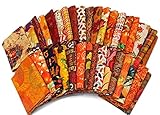 Fields Fabrics 10 Fat Quarters - Autumn Fall Fat Quarter Bundle Autumnal Nature Leaves Quality Quilters Cotton Fabrics M227.02