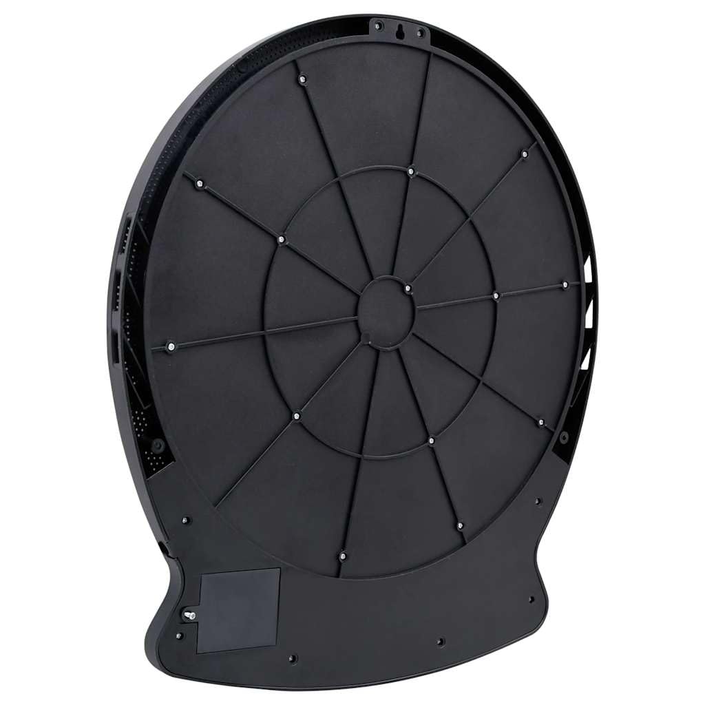 Cible de fléchettes électrique en polypropylène noir avec 18 jeux et écran LCD, 37,5 x 43 cm, 6 fléchettes, pointes de rechange, idéale pour la maison, les fêtes, le bureau et les loisirs
