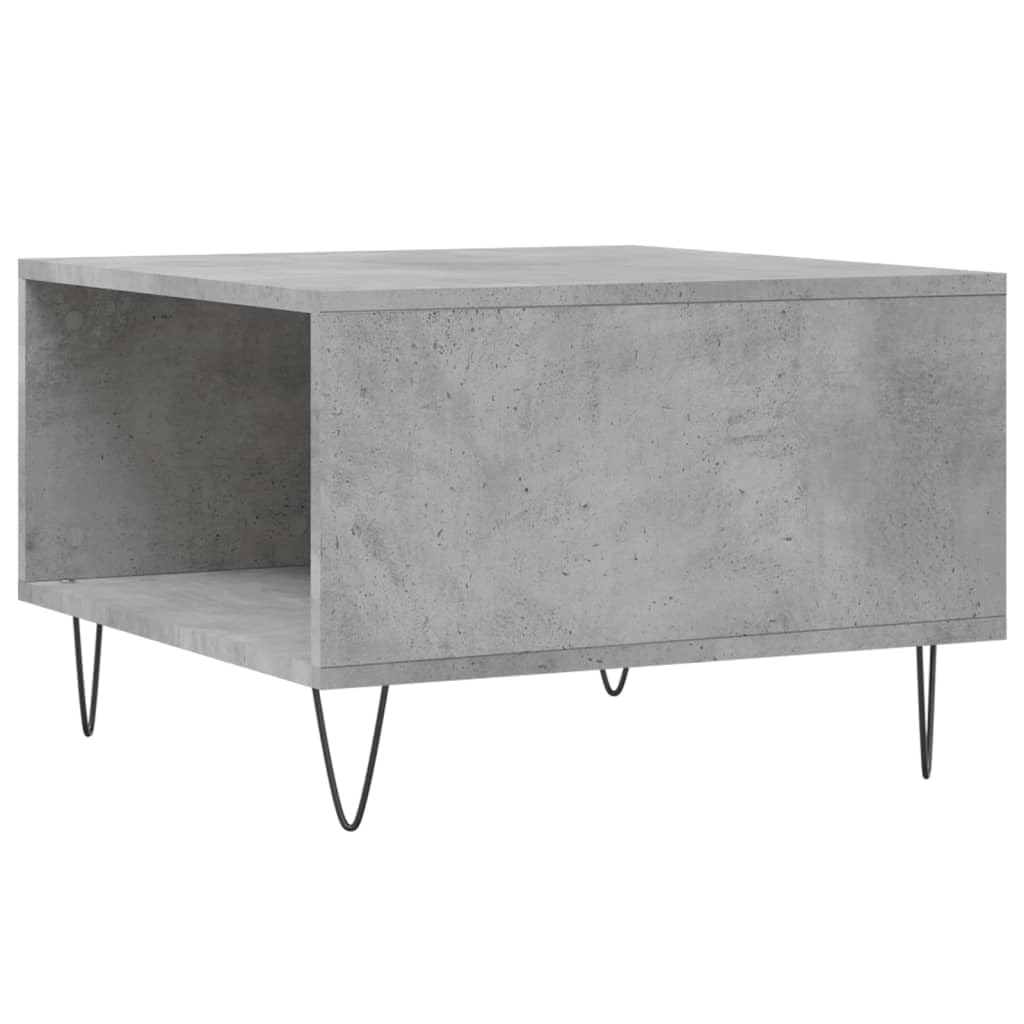 Homgoday Tavolino da caffè grigio cemento, 55 x 55 x 36,5 cm, tavolino da tè per soggiorno, sala d'accoglienza degli ospiti, camera da letto e ufficio, mobili 207