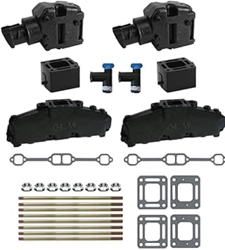 MERCRUISER COMPLETE EXHAUST MANIFOLD SET 5.0L & 5.7L CAST IRON | GLM Part Number 58234