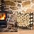 smusei 4Ft Firewood Rack Outdoor Indoor Heavy Duty Log Holder Adjustable Metal Wood Storage Rack Stand for Fireplace, Porches, Patios Black