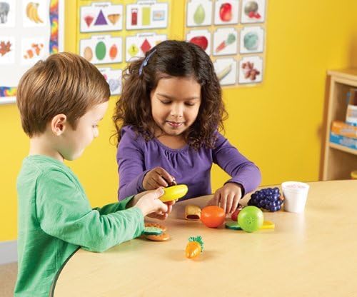 Learning Resources New Sprouts Healthy Snack Set - Pretend Play Food for Toddlers Ages 18+ months, Preschool Learning Toys, Kitchen Play Toys for Kids