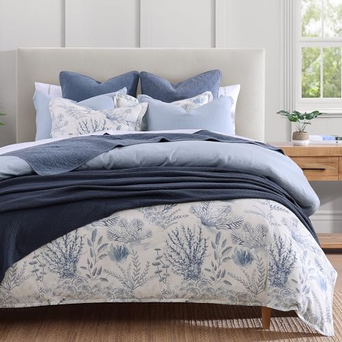 Image of HiEnd Accents Oceania 3 Piece King Coral Coastal Bedding Comforter Set