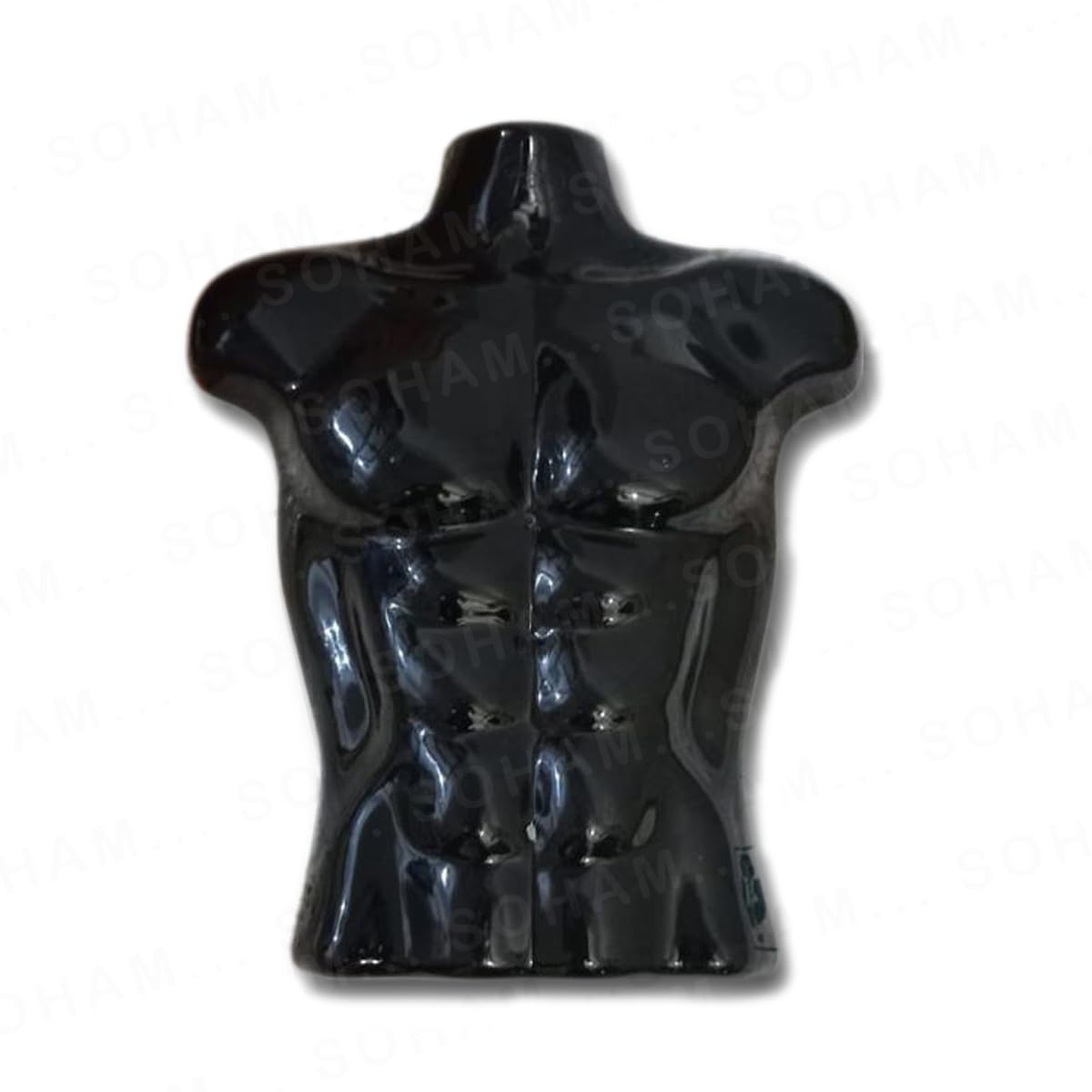 Pack of 02 - Male Mannequin Non-Breakable Plastic Men Male Body Shell Mannequin- Dummy Type Hangers Kurta Shirt Display Stands - Regular Size ( Black )