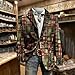 Christmas Suit for Men Ugly Xmas Blazer Vintage Holiday Corduroy Jacket Fashion Casual Sport Coat Winter Colthes Coffee 4XL