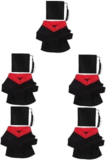 ibasenice 5 Sets Doll Graduation Gown Little Girl Gifts Little Girl Formal Dresses Baby Sets Mini Graduation Gown Build-a-bear Doll Costume Set Plush Doll Graduation Cap and Gown Doll Suit