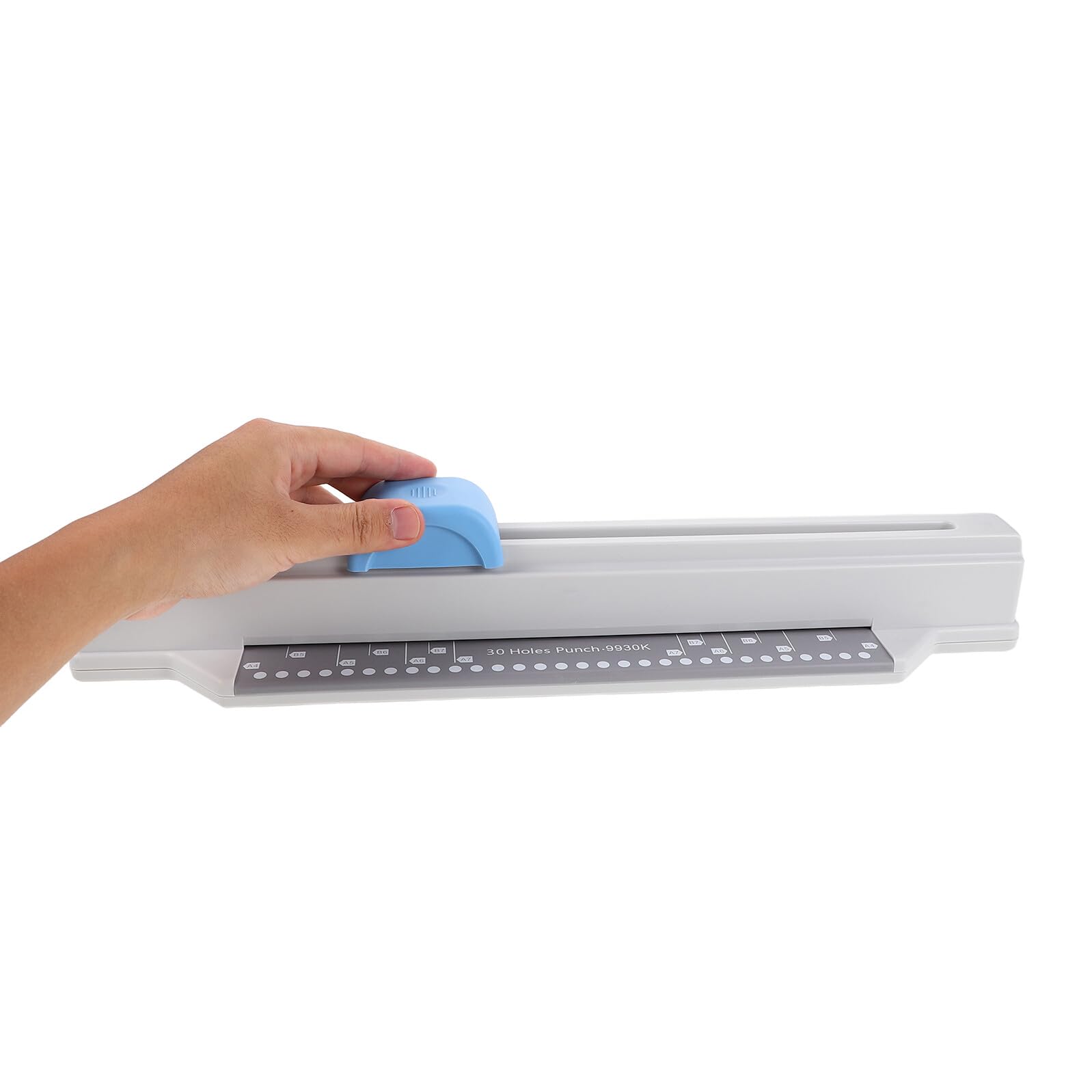 Zerodeko Perforatrice Manuale 30 Fori in Metallo per Fogli Mobili Macchina Portatile per Raccoglitori A4 Utensile da Ufficio Compatto per Perforazione Precisa e Organizzazione Documenti