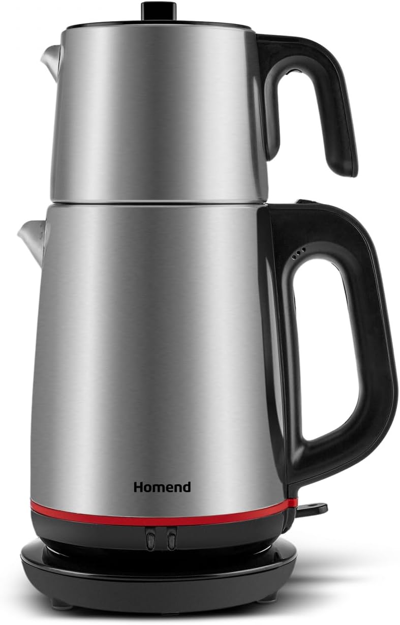 Homend Royaltea 1711h Inox Siyah Çay Makinesi