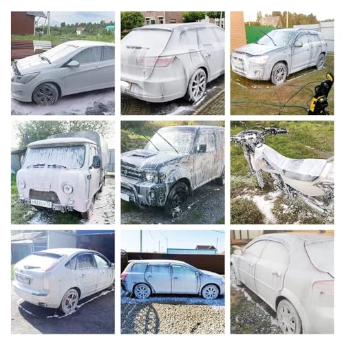 Image of 1L Foam Cannon Snow Foam Blaster | Brass Adjustable Foam Lance with Transparent Bottle | 1 /4 inch Quick Connector Pressure Washer Attachment for Car Wash, Bike Wash & Detailing