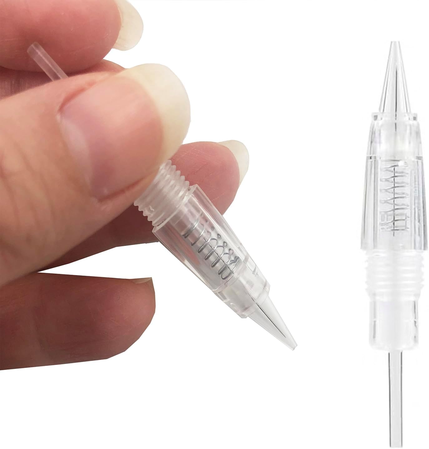 1R/1RL Permanent Makeup Machine Needle Cartridges Eyebrow Eyeline Lip Microblading Tattoo Needles Disposable 10 Pack