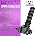 N51WSTAR Ignition Coil Packs Set Of 4 Compatible With FORD FOCUS ST RS EDGE MUSTANG FUSION TAURUS EXPLORER JAGUAR XF XE LAND ROVER DICOVERY LR2 LINCOLN MKC MKT 2.0 2.0T 2.3T Replacement For UF670
