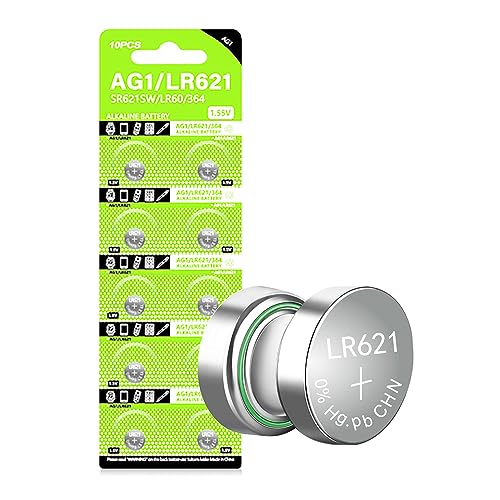 jixik 10PCS 1.55V AG1 LR621 364 164 531 SR621 SR621SW SR60 CX60 Button Battery for Watch Remote Cell Coin Batteries