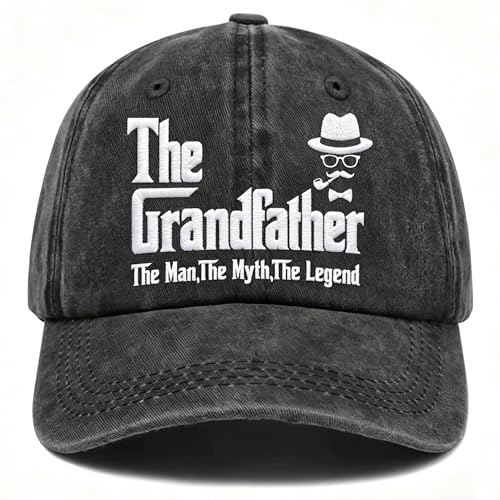 Writpoty Fathers Day Grandpa Gifts Grandpa Hat - Fathers Day Birthday Retirement Gifts for Grandpa - Adjustable Embroidered Baseball Hat