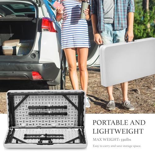Table pliante 90 cm table carrée portable plastique robuste camping