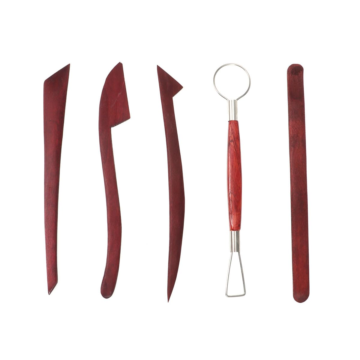 VILLCASE Wooden Carving Tools, Art Supply Tools Pottery Kit Tools Tools Double-Ended Clay Tools Wood Tools Kids Tools Wooden Clay Sculpting Tools Suite Wood Carving