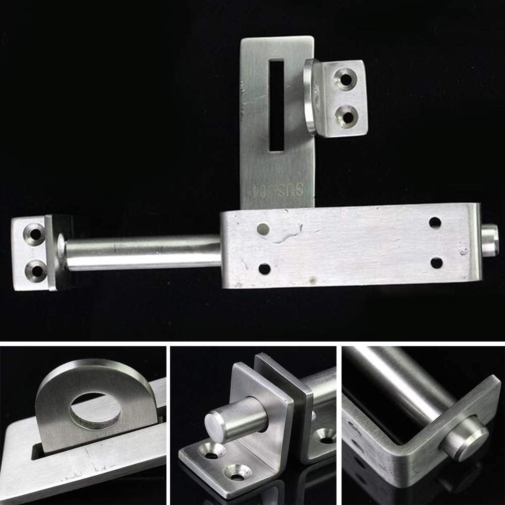 Sliding bolt door latch, Stainless Steel Sliding Hasp Barrel Bolt Latch for Doors Gates Cabinets Silver 170x75mm
