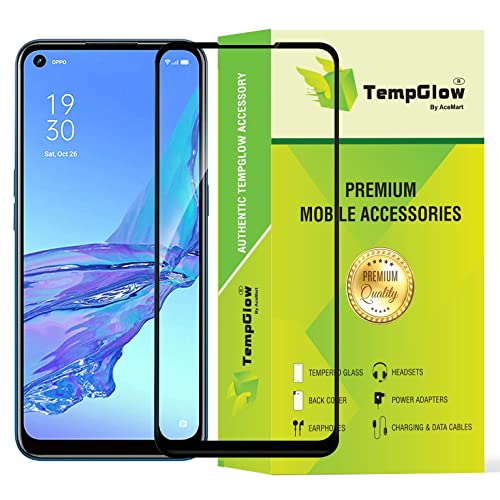 Image of Screen Protector for Oppo A32 | A52 | A72 | A92 (Black) Tempered Glass Edge-to-Edge 6D Screen Guard With Installation Kit